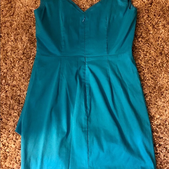 Maggy London Blue Midi Cocktail Dress sz 6 - Picture 3 of 5